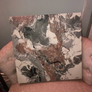 18 x 18 Marble Canvas Painting